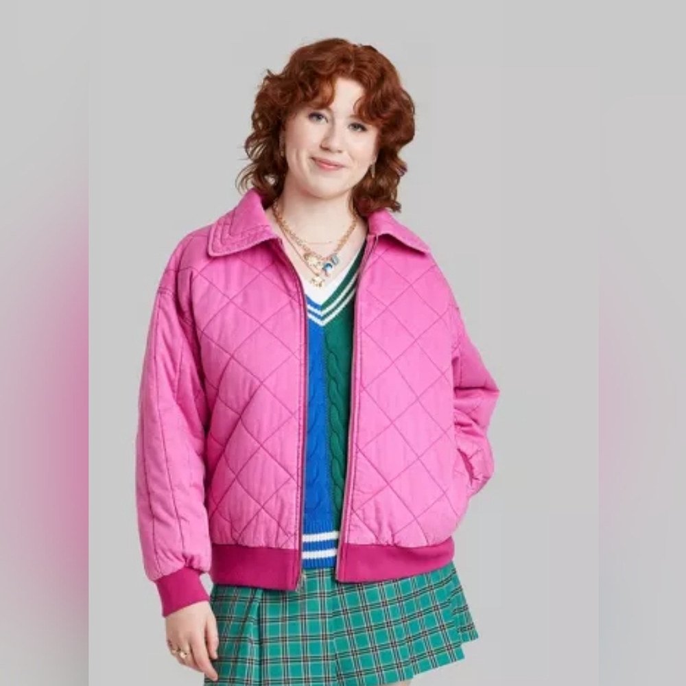 Wild Fable Pink Bomber Jacket